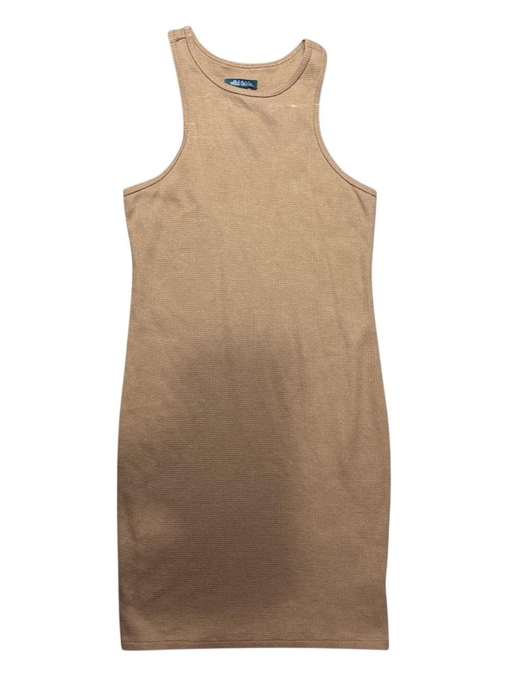 Wild Fable Tan Ribbed High Neck Tank Dress XS